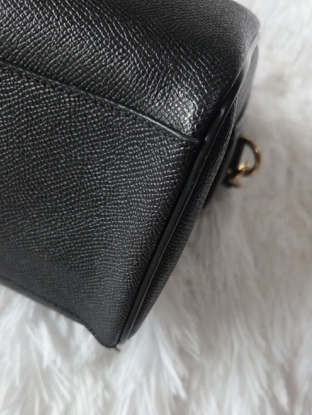 Coach Black Leather Mini Rowan with Gold-Tone Accents - Picture 6 of 9